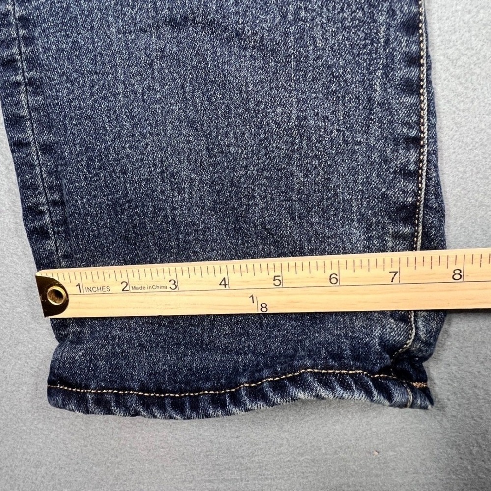 Lands End Blue Flannel Lined Traditional Fit Denim Jeans Mens 32x29 - Picture 9 of 10